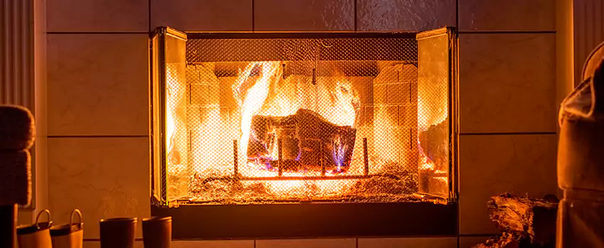 Mendota Hearth Landscape Fireplace Installation in Iselin, New Jersey